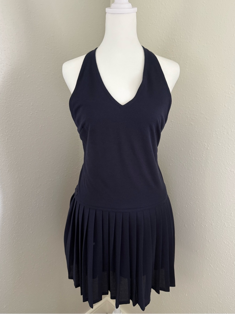 Lacoste Navy Pleated Tennis Dress NWT 85th Anniversary Size 40 / US 8